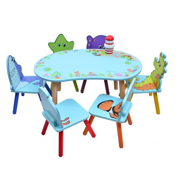 Sea World Table with light house pencil holder 2