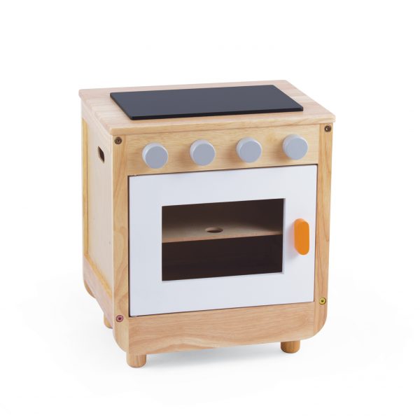 White Toddler Curvy Wooden Cooker 4