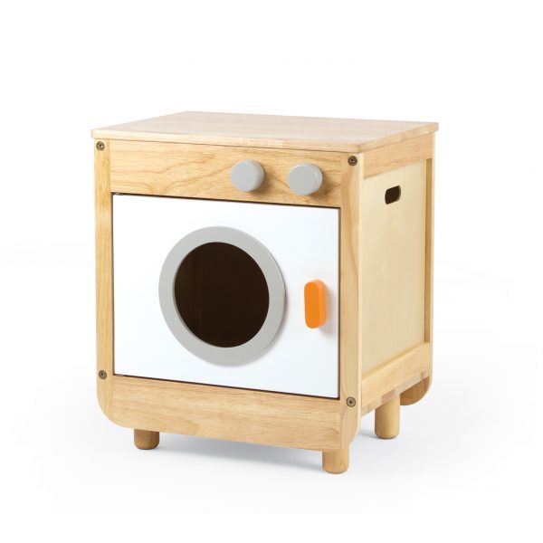 White Toddler Curvy Wooden Washing Machine 1