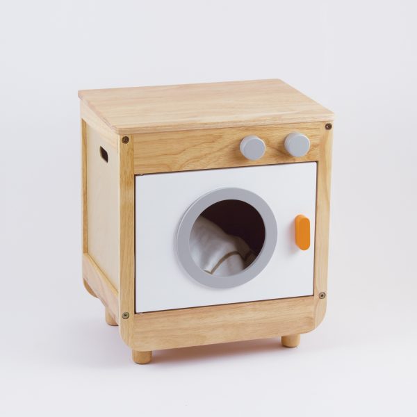 White Toddler Curvy Wooden Washing Machine 3