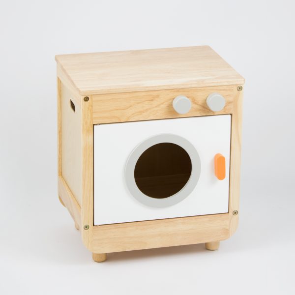 White Toddler Curvy Wooden Washing Machine 4