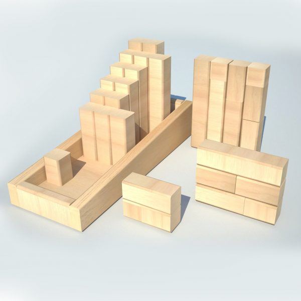 Smallest To Largest Wooden Blocks (All Natural) 2