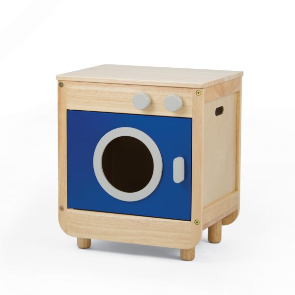 Toddler Blue Curvy Wooden Washing Machine 1