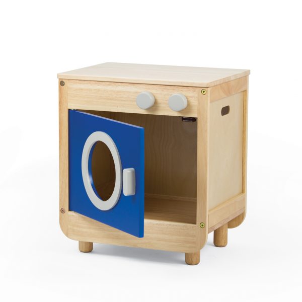 Toddler Blue Curvy Wooden Washing Machine 2