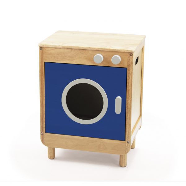 Basic Blue Curvy Wooden Washing Machine 1