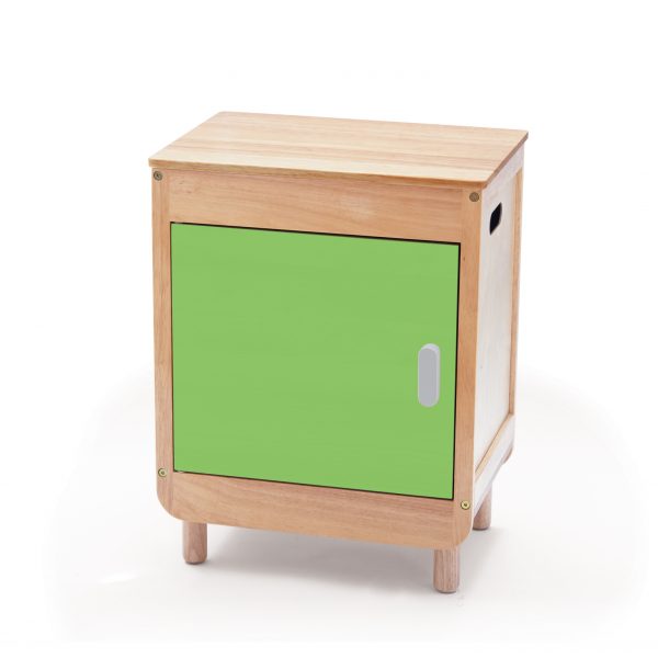 Basic Green Curvy Wooden Fridge 1