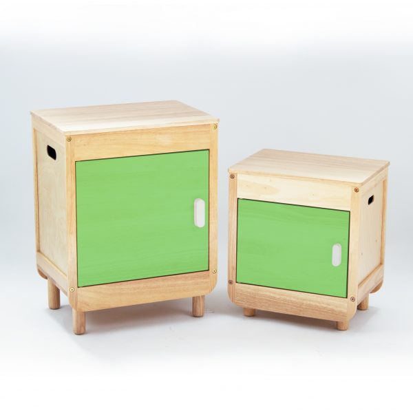 Basic Green Curvy Wooden Fridge 3